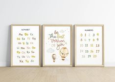 three framed wall art prints with the words be the best version of you