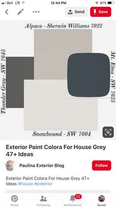 an image of the interior paint color for house grey on instagrams and facebook