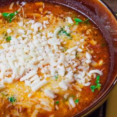 a large pot filled with lots of food on top of a stove