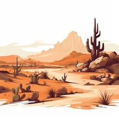 Desert Clipart in Chiaroscuro Art Style Artwork: 4K Vector & SVG Desert Clipart, Desert Illustration, Desert Artwork, Desert Landscape Art, Cactus Clipart, Garden Spheres, Chiaroscuro Art, Western Artwork, Desert Scene