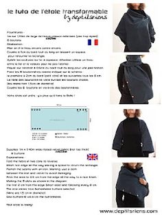 the instructions for how to make a jacket with buttons and zippers in different colors