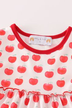 Get ready to be the apple of everyone's eye with our Red Apple Print Tiered Dress. This playful and quirky dress features a charming print of red apples and a tiered design that adds unique flair. Perfect for any occasion, this dress will make you stand out in a fun and stylish way. (So don't be a bad apple, add this dress to your wardrobe today!) 50%Cotton 50%Spandex MC403084 Quirky Dress, Sequin Crafts, Apple Print, Bad Apple, Plaid And Leopard, Apple Prints, Loungewear Sets, Swimwear Girls, Red Apple