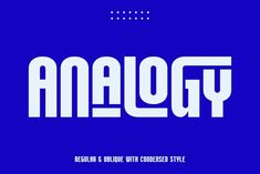 the word anagogy is written in white on a blue background