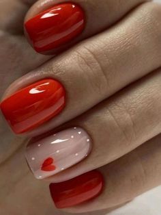 Vday Nails, Unghie Sfumate, Valentine Nail Art, February Nails, Valentine Nails, Nail Designs Valentines, Nails Polish