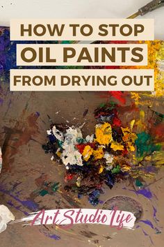 an oil painting with the words how to stop oil paints from drying out on it