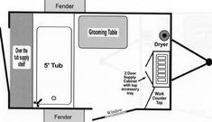 the floor plan for a travel trailer that is equipped with an additional kitchen and living area