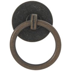 an old metal ring on a white background