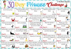 the 30 day fitness challenge poster