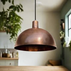 COPPER PENDANT LIGHT Exterior Copper Light Fixtures, Copper Kitchen Lighting, Copper Dome Pendant Light, Copper Light Fixture, Dome Pendant Light, Pantry Room, Copper Decor, Aged Copper, Dome Pendant Lighting