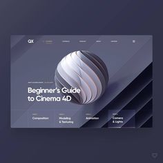 the beginner's guide to cinema 4d is displayed in this screenshot