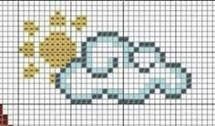 a cross stitch pattern with an image of a car