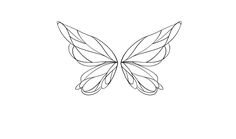 the outline of a butterfly on a white background