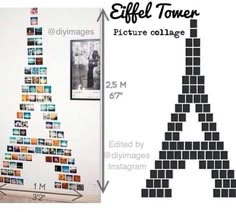 the eiffel tower is made out of photos