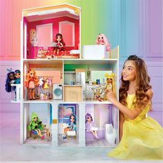 Dorm House, Rainbow High Fashion, Unicorn Room, Wood Doll, Rainbow Pin, Rainbow Fashion, Wooden Dollhouse, Rainbow High, Lol Dolls