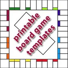 a board game with the words printable board games templates