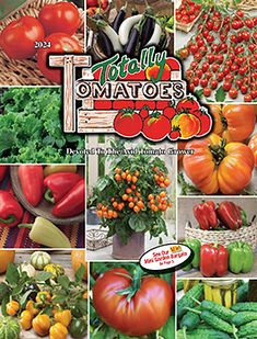 an image of many different types of tomatoes and other vegetables in a collage with the words, totally tomato's