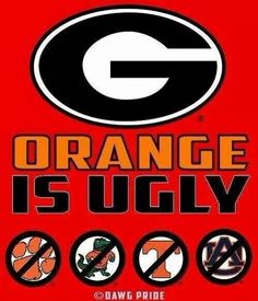 an orange and black poster with the words orange is ugly