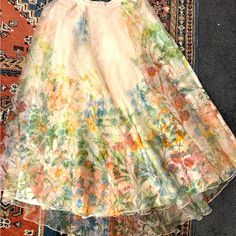 A Substantial Skirt!! Has Weight To It So It Drapes And Flows Nicely. Skirts Floral, Hm Skirt, Floral Maxi Skirt, Floral Maxi, Pink And Green, Maxi Skirt, Womens Skirt, Size 6, Skirt