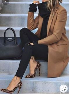 Black Work Outfit, Winter Outfits For Work, Womens Fashion For Work, Work Outfits Women, 가을 패션, Winter Fashion Outfits