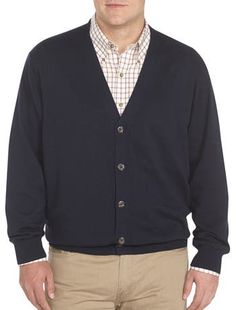 This V-neck cardigan cotton sweater was designed in a classic style, making it the perfect lightweight layer. Wear it over a T-shirt or button down.100% cottonV-neckButton frontRibbed-knit cuffs and hem Machine wash; imported 100% cotton V-neck Button front Ribbed-knit cuffs and hem Machine Wash; Imported Classic V-neck Sweater With Button Closure For Layering, Classic Cotton Cardigan For Layering, Classic Button-up Cotton Cardigan, Classic Cotton Sweater With Button Closure, Classic Cotton Cardigan With Button Closure, Business Casual Cotton Long Sleeve Cardigan, Fall Cotton Cardigan For Business Casual, Business Casual Cotton Cardigan For Fall, Classic Button-up Cotton Sweater