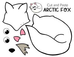 the cut and paste arctic fox is shown