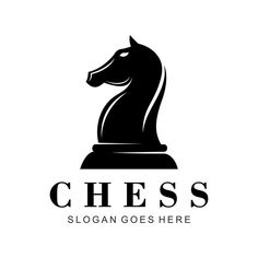 a black and white chess logo with the word's name on top of it