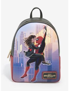 Loungefly Marvel Spider-Man: No Way Home MJ & Spider-Man Mini Backpack - BoxLunch Exclusive No Way Home Merch, Mary Jane Spiderman, Spiderman Mary Jane, Marvel Backpack, Loungefly Backpack, Spider Man No Way Home, Disney Bags, Loungefly Bag, Mini Backpacks