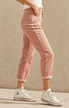 Sewing Corduroy, Jeans Sewing, Jeans Mom, Pink Pants, Moda Vintage, Primavera Estate, Pacsun