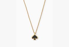 The finishing touch to your outfit. And the reason for all the oohs and aahs. | Kate Spade Everyday Spade Enamel Mini Pendant, Black Black Enamel Jewelry, Spade Necklace, Kate Spade Necklace, Kate Spade Outlet, Buy Buy, Your Outfit, Enamel Jewelry, Christmas 2024, Mini Pendant