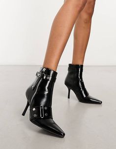 ASOS DESIGN Rocker studded kitten heel boots in black | ASOS Edgy High-heeled Boots With Zipper Closure, Edgy High Heeled Boots With Zipper Closure, Edgy High Heel Boots With Zipper Closure, Edgy Ankle-high Heeled Boots With Zipper, Edgy Pointed Toe Boots With Zipper Closure, Edgy High-heeled Boots With Studs, Edgy High Heeled Boots With Studs, Edgy Studded High Heel Boots, Punk Style Heeled Boots With Pointed Toe