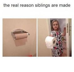 the real reason siblings are made to use toilet paper