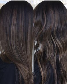 Baylage Hair, Balayage Straight Hair, Black Hair Balayage, Brunette Balayage Hair