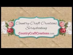 the country craft creations logo is displayed on a piece of burlock fabric with roses