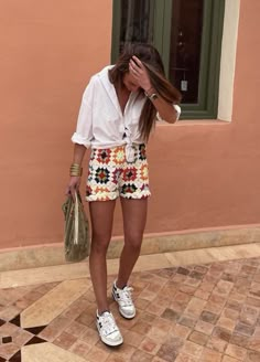 Ibiza Outfits, Crochet Short, Crochet Shorts, Mode Casual, Chic Outfit, Summer Crochet, Hippie Chic, Looks Style, Mode Inspiration