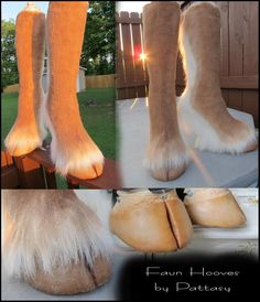 Faun hooves hoof boots by pattasy Faun Hooves, Hoof Boots, Diy Kostüm, Costume Tutorial