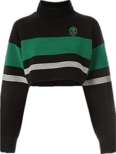 a black and green striped sweater