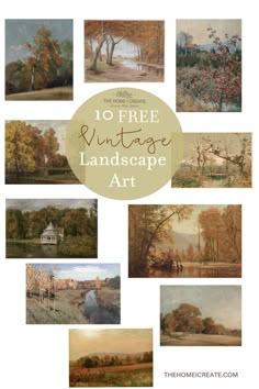 the top 10 free vintage landscape art printables