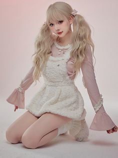 ❤Boa Milky Overalls + Sweet Frill Tops❤︎
This item will take 2-3 weeks to ship. Fashion Model Poses, Style Kawaii, Frill Tops, Standing Poses, Pink Outfits, Female Poses, Cute Poses, Harajuku Fashion, Selfie Poses