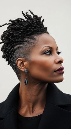 Braids for Older Black Women Over 50: 17 Elegant and Age-Defying Hairstyles to Try | LooksNiceOnMe Elegant Braids For Black Women, Braids For Older Black Women, Box Braids Shaved Sides, Natural Braid Styles, Grey Hair Braids, Creative Braids, Goddess Braids Updo, Braiding Ideas, Black Women Braids