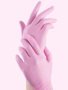 Rosa chiclete  Collar  Plástico  Luvas de Limpeza Embellished   Limpeza doméstica Pink Gloves Medical, Pink Rubber Gloves, Pink Gloves Aesthetic, Pink Facial, Gloves Aesthetic, Outfit Ideas Dressy, Plastic Gloves, Facial Cupping