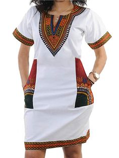 Afrocentric Fashion, Dashiki Dress, Summer Shift Dress, Short African Dresses, African Fashion Skirts, Afrikaanse Mode, African Fashion Women, African Print Fashion Dresses