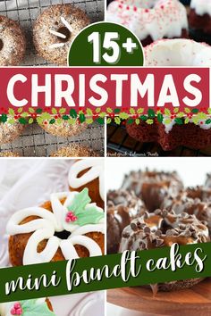 mini bundt cakes Christmas Mini Bundt Cakes Holidays, Mini Cakes For Christmas, Halloween Mini Bundt Cake Ideas, Christmas Mini Bundt Cake Recipes, Mini Christmas Bundt Cakes, Christmas Mini Bundt Cakes, Bundt Cake Recipes Mini, Mini Bundt Cakes Christmas, Christmas Bundt Cakes