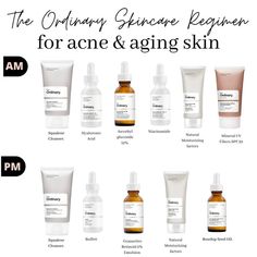 Using The Ordinary products, this post will show you how to care for your acne prone and aging skin. Perfect for anyone in their thirties looking to clear up acne or prevent signs of aging. #skincare #skincareroutine #theordinary #acne #antiaging #morningroutine #nightroutine #wrinkles #finelines #texture #getridofskintexture The Ordinary Skincare Routine, Haut Routine, Skin Care Routine Order, Acne Skincare Routine, Basic Skin Care Routine, Saggy Skin, Healthy Skin Tips, Facial Skin Care Routine, Skin Care Routine Steps