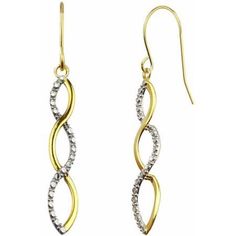 These 10kt gold handcrafted diamond-cut swirl earrings will complement any jewelry collection. Its diamond-cut sparkle will be perfect for every outfit, day or night. It will make a stylish gift for your loved ones and is perfect for every special occasion. Size: One Size. Color: Yellow. Gender: female. Age Group: adult. Spiral Gold Jewelry With Diamond Accents, Gold Spiral Jewelry With Diamond Accents, Swirl Earrings, Design Earrings, Swirl Design, Fine Earrings, Stylish Gifts, Diamond Cut, Precious Metals