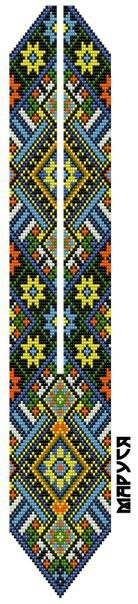 a cross stitch bookmark with an image of a pattern on it