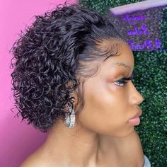 Korean Wigs, Pixie Curls, Kort Bob, Cheap Human Hair Wigs, Short Curly Pixie, Natural Hair Styles For Black, Hair Styles For Black Women