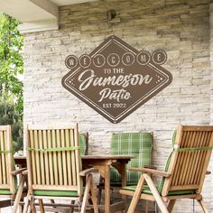 the outdoor patio is clean and ready for guests to sit down at their own table