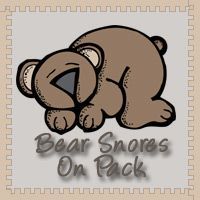 the bear snoozes on pack logo is shown in grey and brown colors