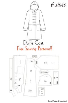 a sewing pattern for a duffle coat