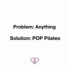 the cover for problem anything solution pop pilates, which includes an image of a diamond